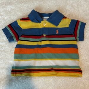 Polo by Ralph Lauren Kids Striped Polo - Blue, Yellow, Orange, Red